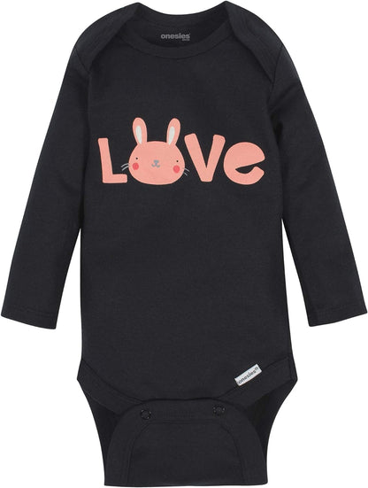 Baby-Girls 6-Pack Long Sleeve Bodysuits